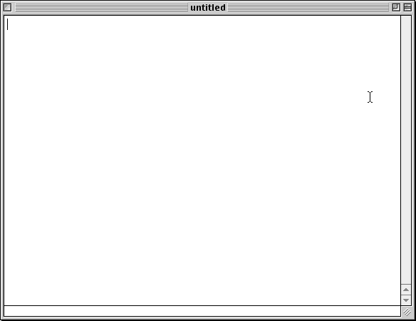 A screenshot of the text editor in Mac OS 9